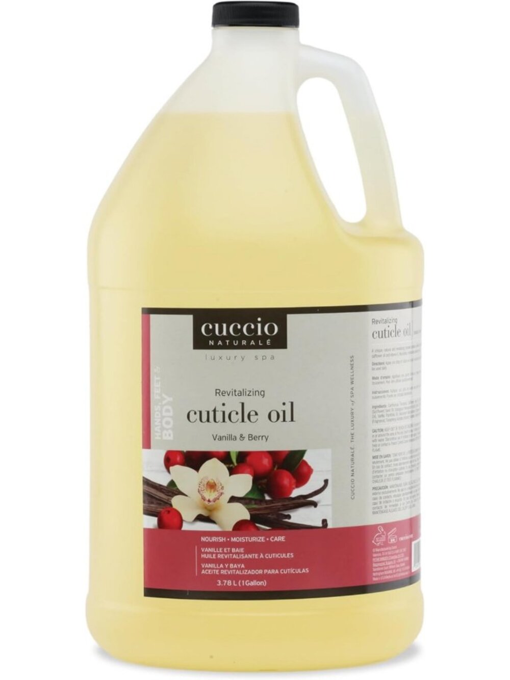 Revitalizing Cuticle Oil Refill - 1 Gallon Vanilla & Berry, Moisturizing Nail